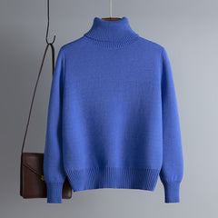 Velvet Thick Solid Knitted Sweater