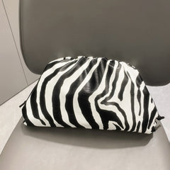 Zebra Pattern Single Shoulder Crossbody Cloud Bag