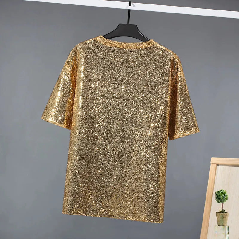 Dazzle Sequined Loose T-Shirt