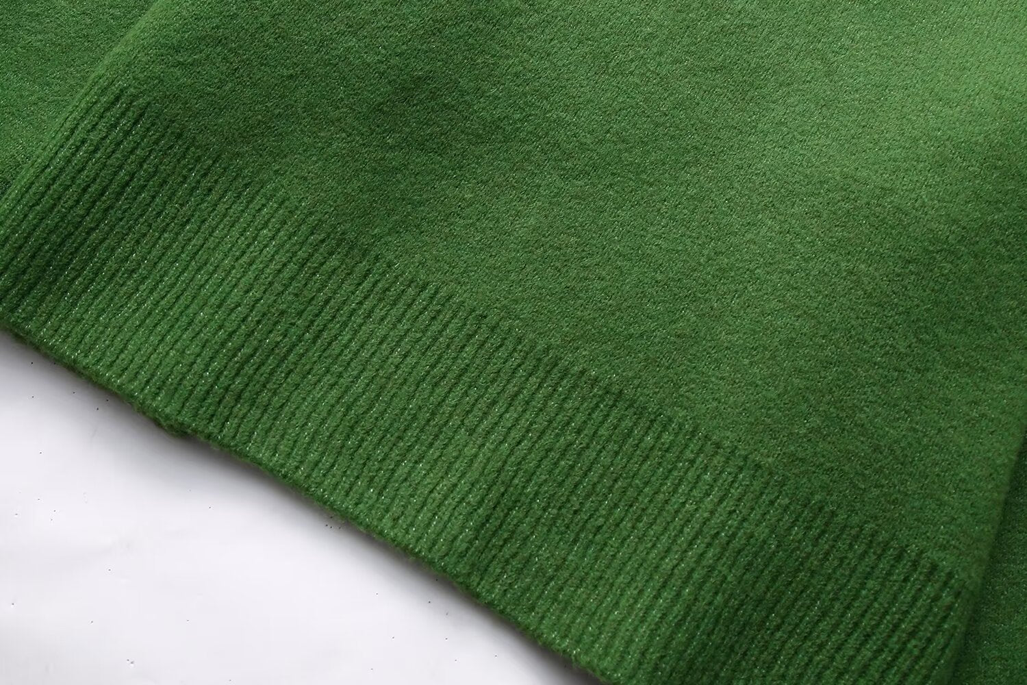 Green Knitted Loose Ribbed Set
