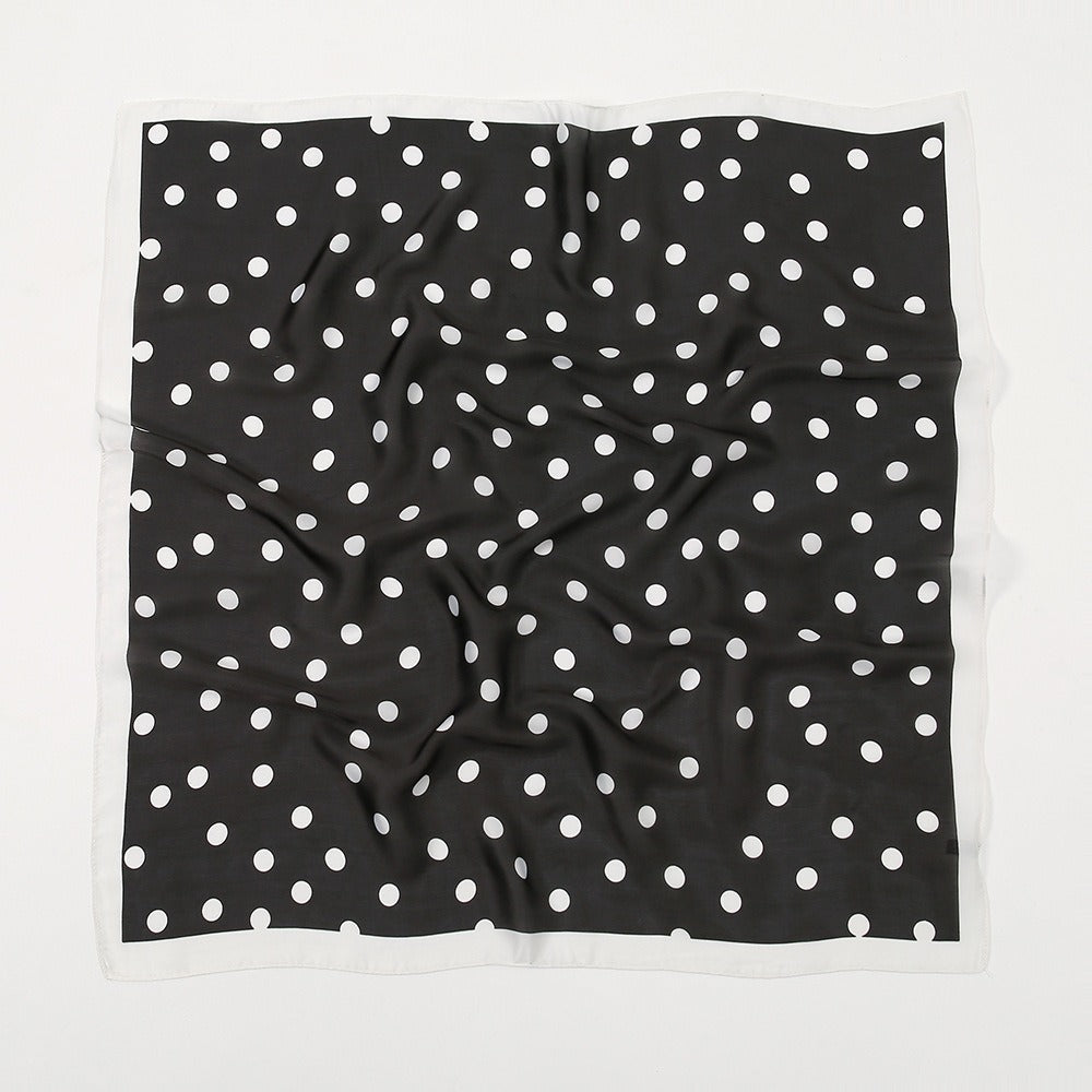 Polka Dots Faux Silk Scarf