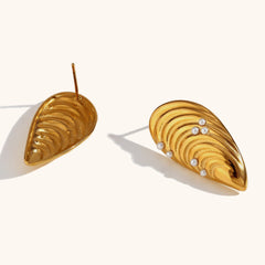 Shell Mussel Stainless Steel Earrings