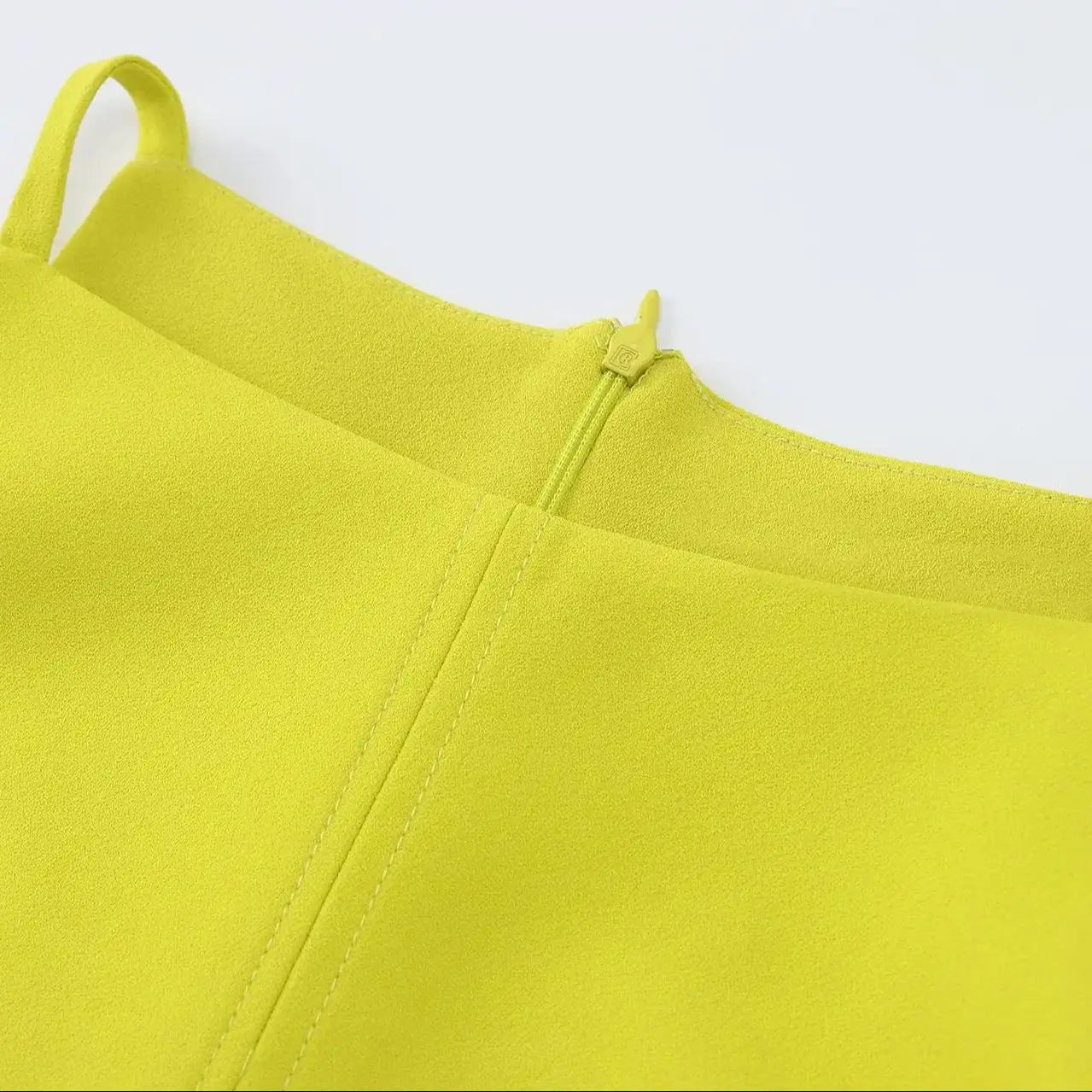 Straight Neckline Slim Fit Short Dress
