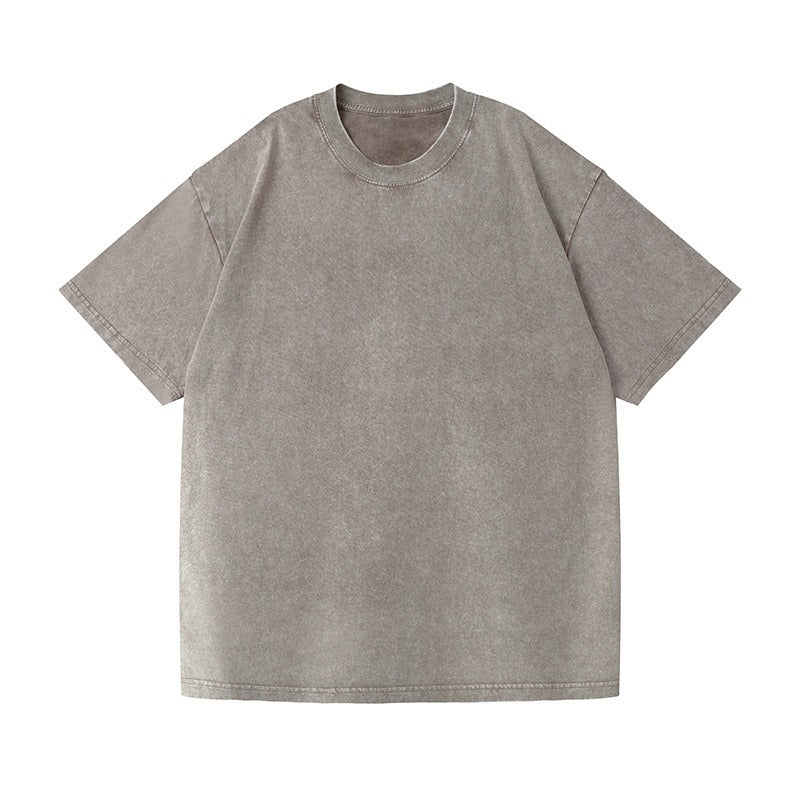 Washed Distressed Cotton T-Shirt