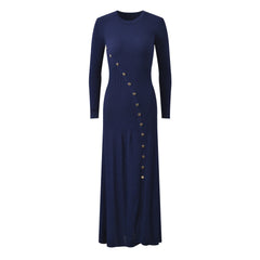 Slim Fit Slit Knit Dress