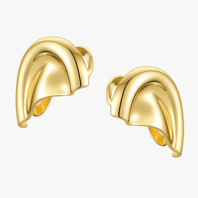 Ear Shaped Clip On Earrings