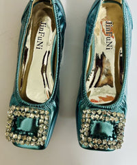 Boutique Splicing Flat Shoes Women Black Faux Leather Zircon