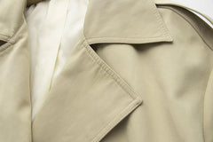 Double-Breasted Cape Trench Coat