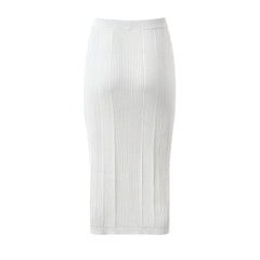 Stretch Knitted Sheath Midi Skirt