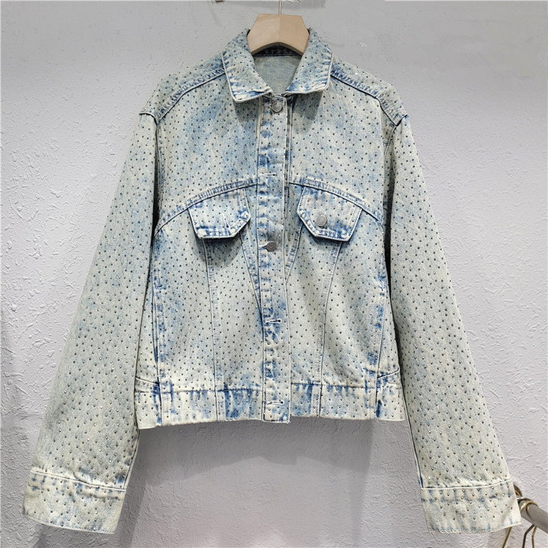 Hot Diamond Loose Short Denim Jacket
