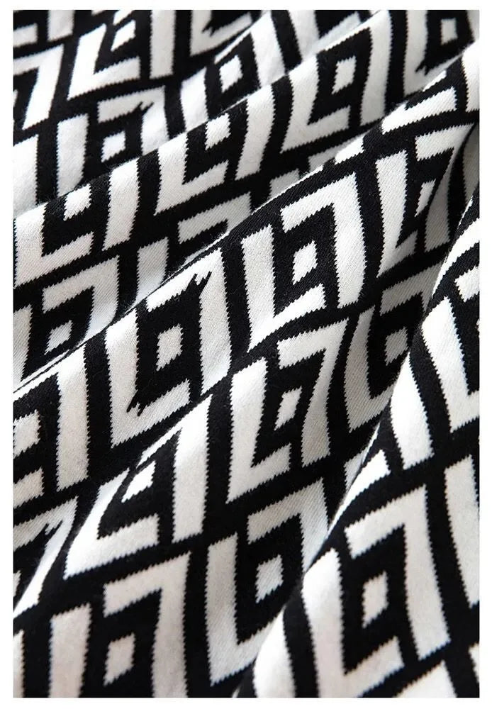 Geometric Lace-Up Mini Wrap Dress