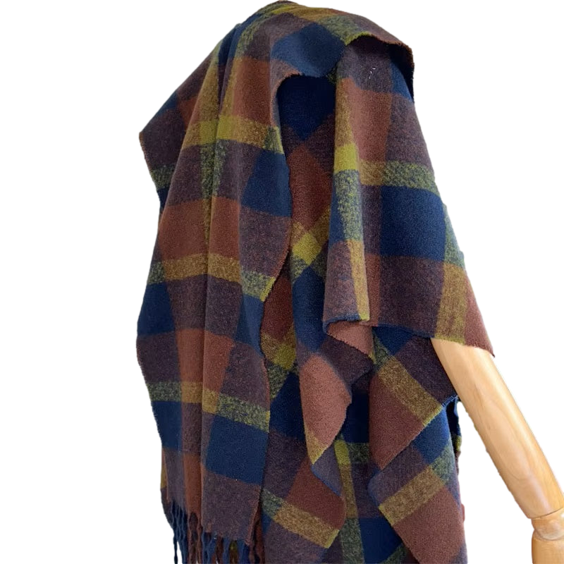 Multi Tartan Plaid Maxi Cardigan - WINI