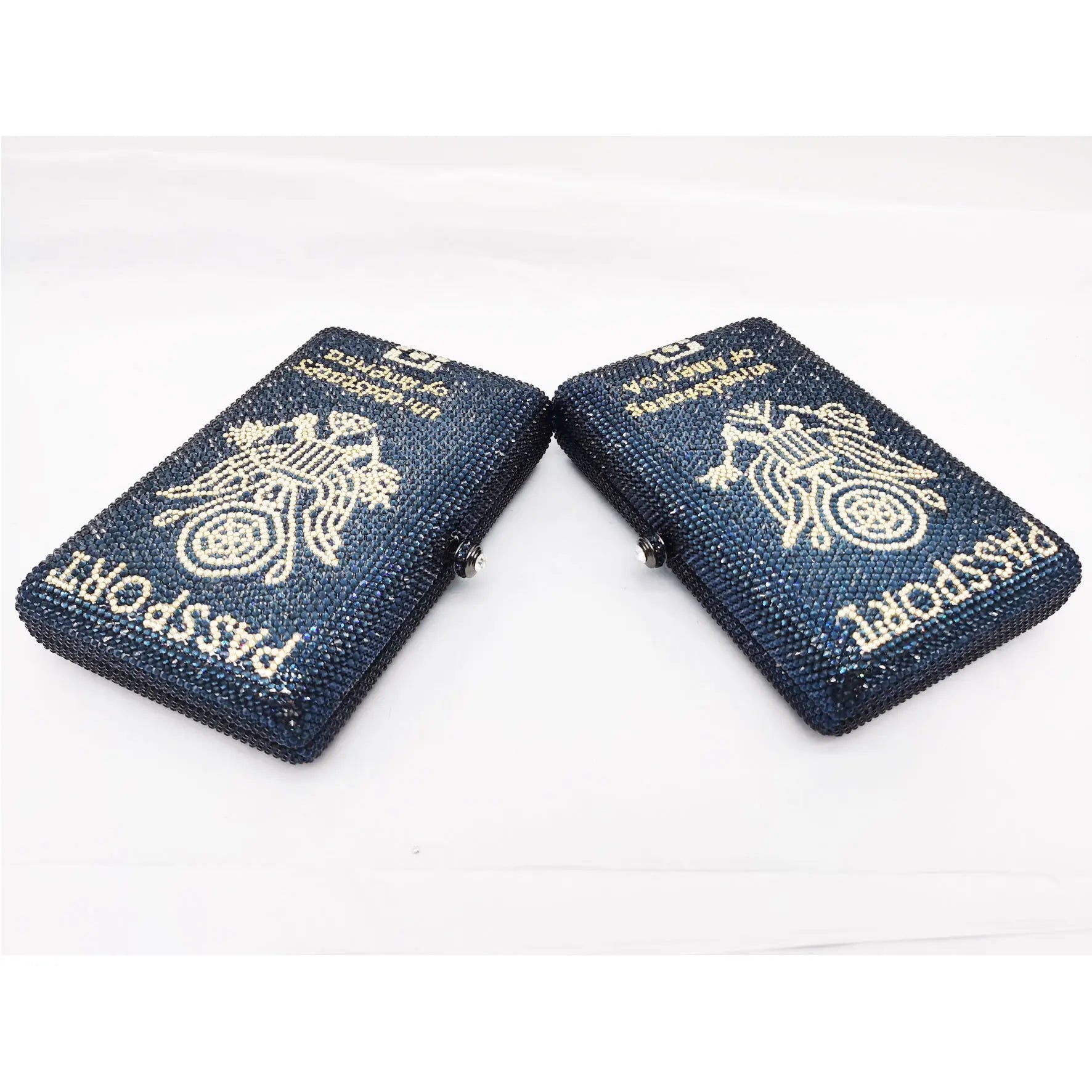 Passport Rhinestones Clutch Bag