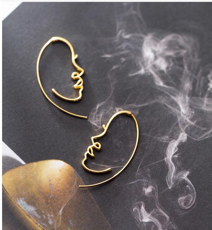 Minimalist Face Earrings