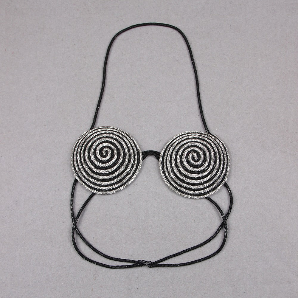 Circular Chain Strap Bra