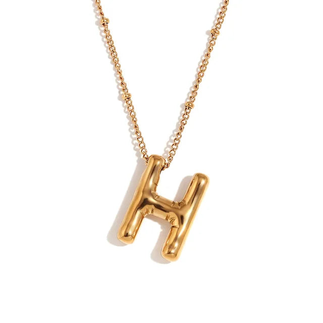 Alphabet Pendant Plated Necklace