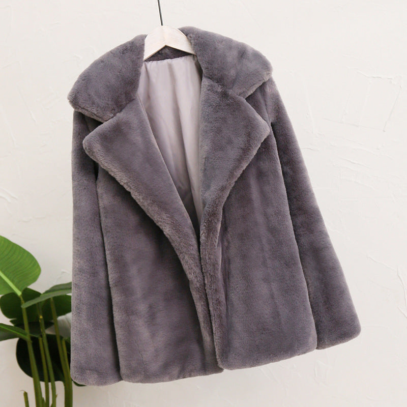 Casual Faux Fur Loose Coat