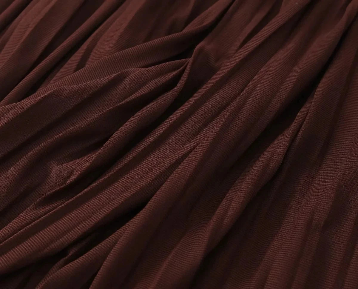 Tube Top+Pants Pleated Set