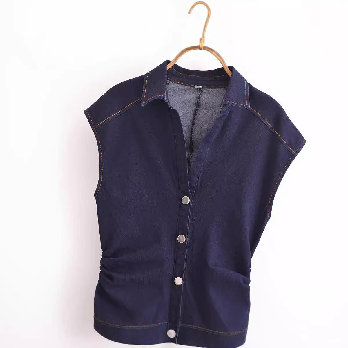 Denim Midi Slim Fit Shirt Dress
