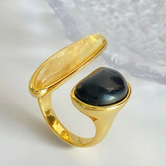 Crystal Copper Adjustable Ring