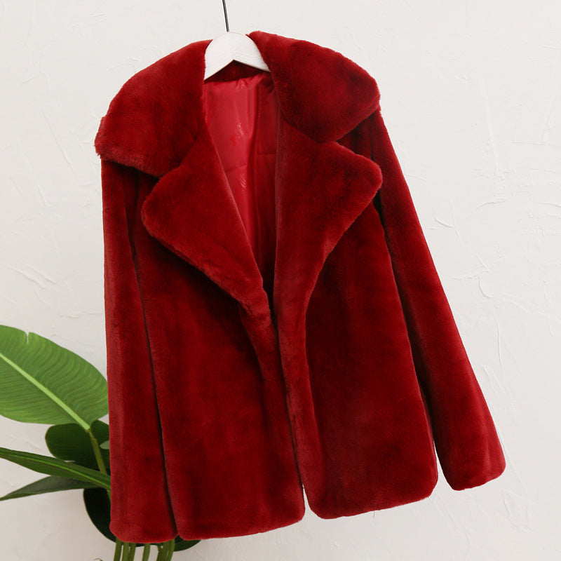 Casual Faux Fur Loose Coat