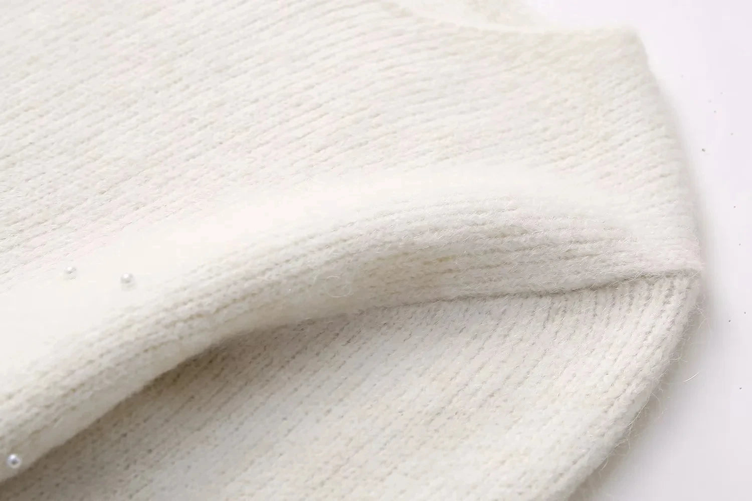 Pearly Sweater+Mini Skirt Knitted Set