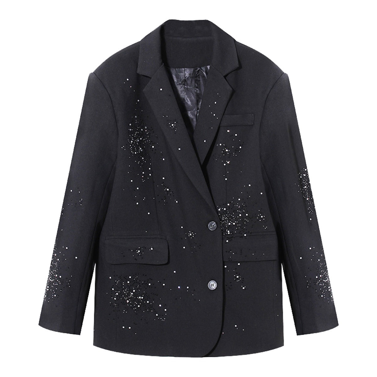 Sparkling Hot Rolled Diamond Irregular Suit Jacket