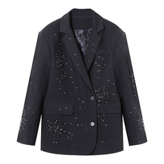 Sparkling Hot Rolled Diamond Irregular Suit Jacket