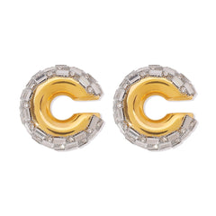 Geometric C-shaped Metallic Ear Clip