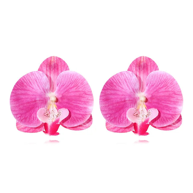 Flower Pendant Necklace + Earrings Set