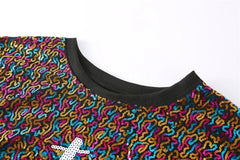 Rainbow Sequins Streetwear T-Shirt