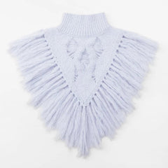 Fringed Knitted Cropped  Bib Top