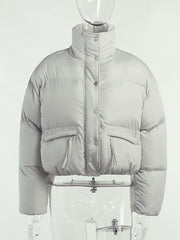 Puff Cotton-Padded Zip Up Thick Jacket