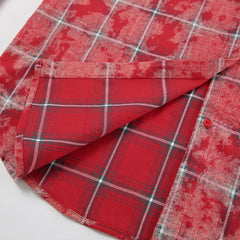 Classic Cotton Red Plaid Shirt