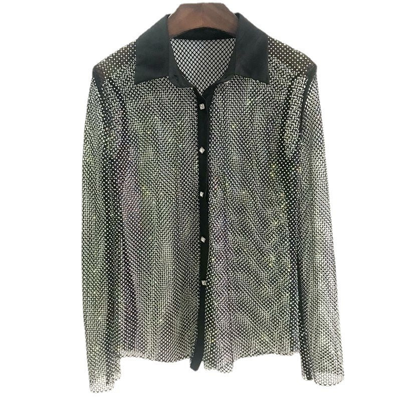 Diamond Hollow Rhinestone Shirt