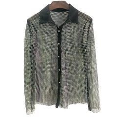 Diamond Hollow Rhinestone Shirt
