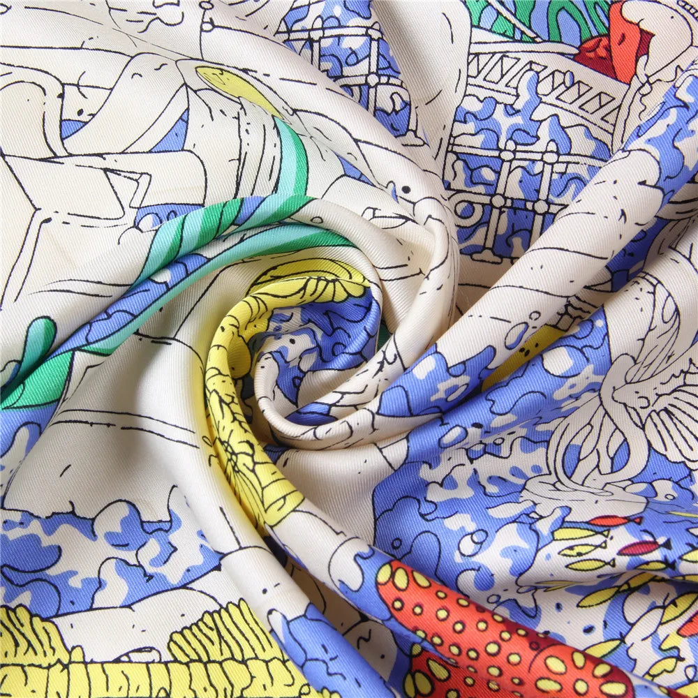 Under The Sea Silk Scarf