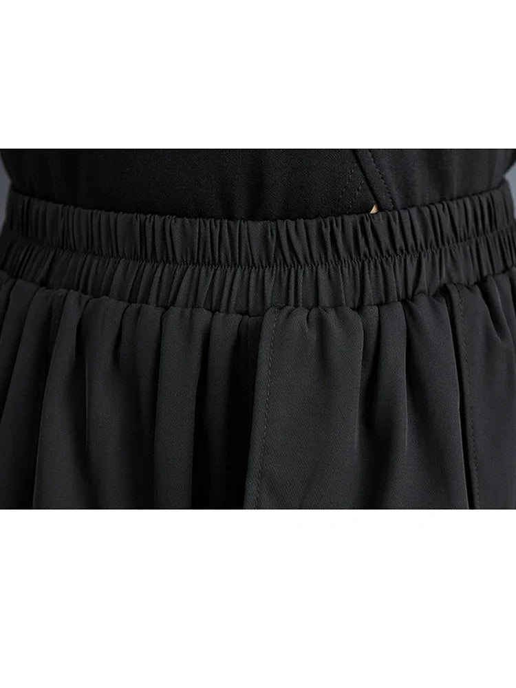 Patchwork Panel Wide Leg Pants