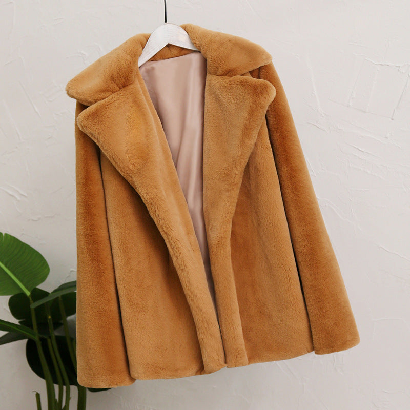 Casual Loose Faux Fur Plush Coat