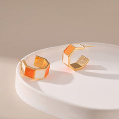Vintage Drip Oil Stud Earrings