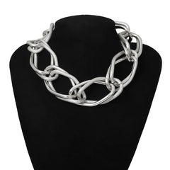 Chunky Multilayer Textured Chain Necklace