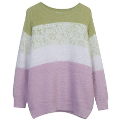 Casual Gradient Mohair Knitted Sweater