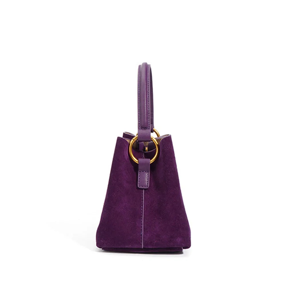 Matte Faux Suede Mini Handbag