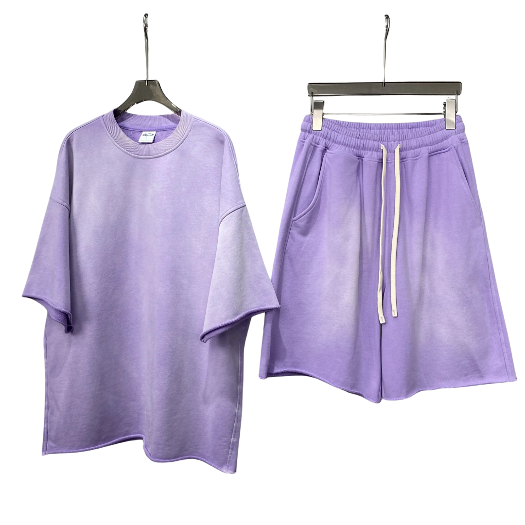 Spray Dyed T-Shirt and Shorts Set