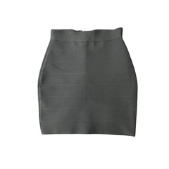 Chic Solid Stretch Wrap Mini Skirt