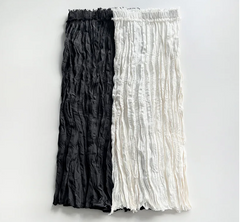 Pleated Top+Midi Skirt Silk Set