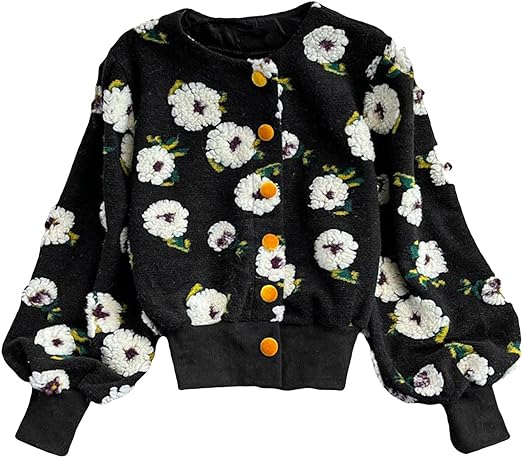 3D Floral Slim Fit Jacket