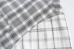 Checked Plaid Patchwork Shirt