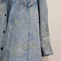 Starry Sky Sparkling Denim Jacket
