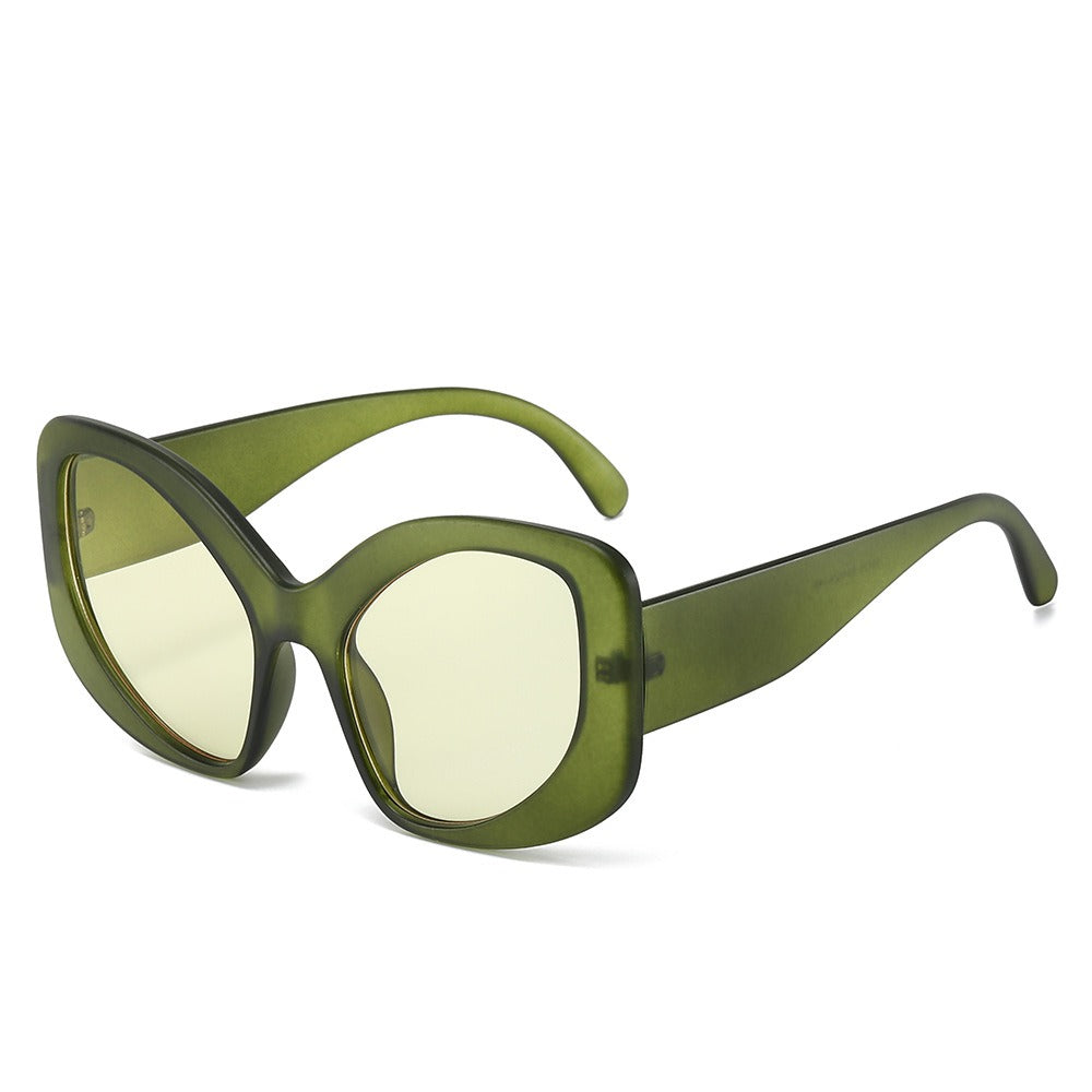 Vintage Cool Punk Oversized Thick Square Frame Sunglasses